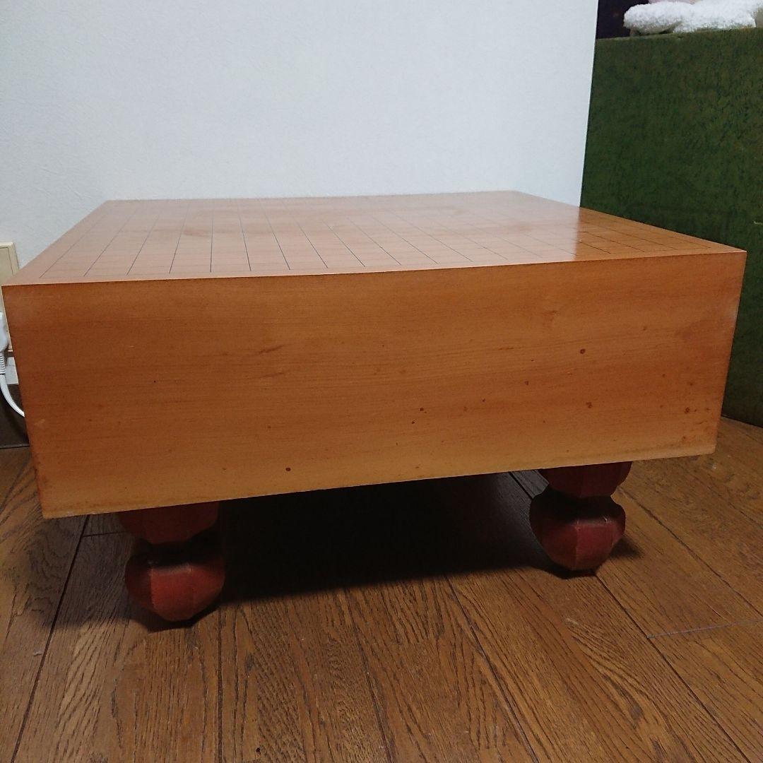 4.8寸 囲碁盤 碁盤 碁石セット　囲碁セット へそ有り 足付 はまぐり 那知黒