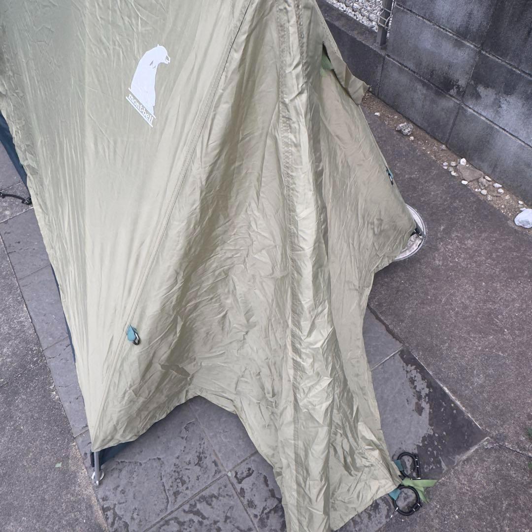 人気モンベル　ムーンライトテント 1型アイボリー　純正グランドシート付