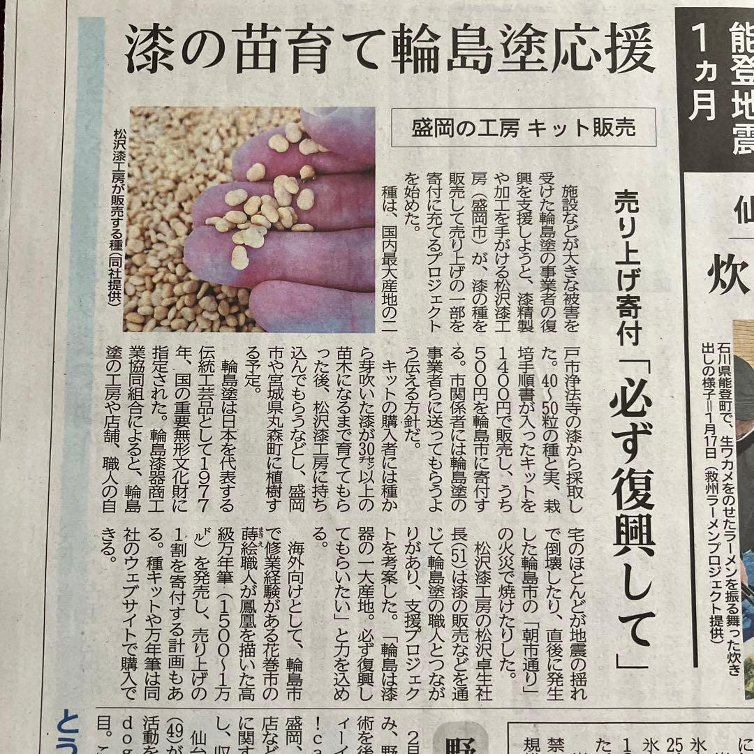 浄法寺塗　平鉢　6寸　純国産漆　安比塗漆器工房　約18㎝×約5.5㎝　新品未使用