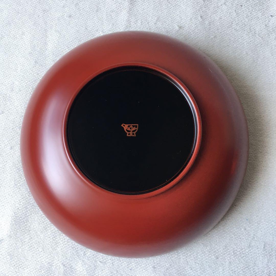 浄法寺塗　平鉢　6寸　純国産漆　安比塗漆器工房　約18㎝×約5.5㎝　新品未使用