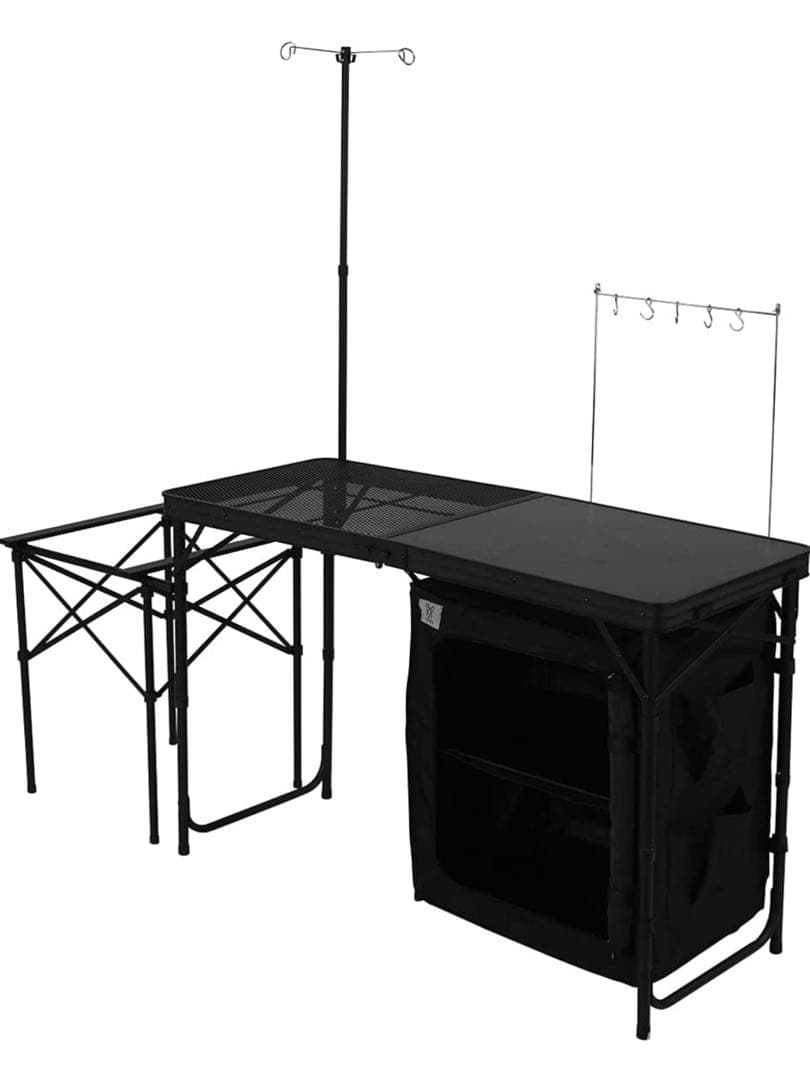 クッキングキング オールインワンキッチン 耐熱メッシュ 収納棚付き【新品】