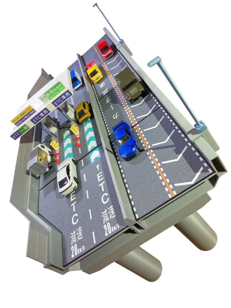 1:64 ミニカージオラマ 高速道路 料金所セット