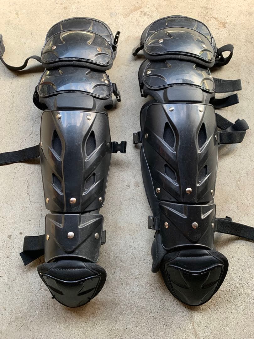 ミズノプロ　キャッチャー用レガース Mサイズ ブラック（硬式用）