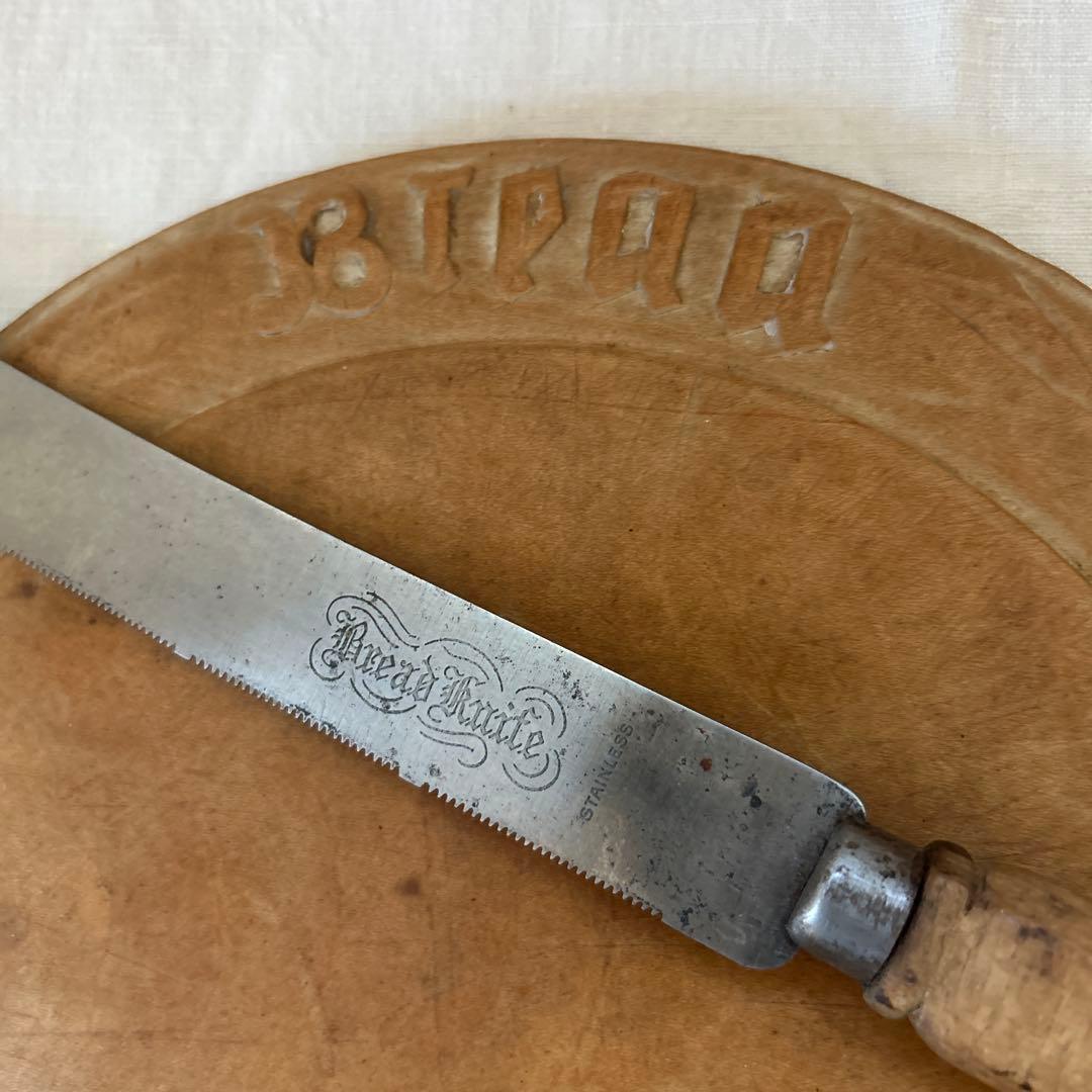 アンティーク　ブレッドボード＆ブレッドナイフ