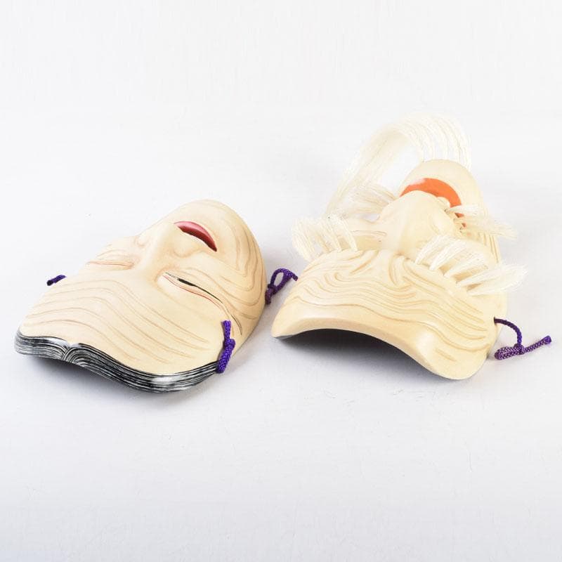 ちょんたろ 　吉備のおもて　能面　木彫　手名槌命　足名槌命　V　8790