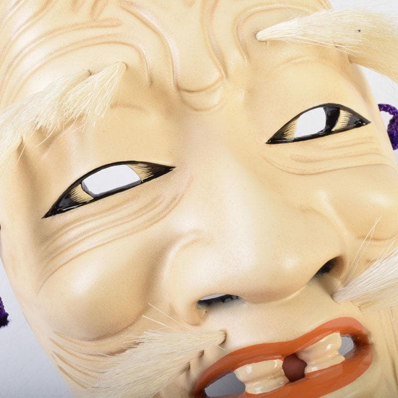 ちょんたろ 　吉備のおもて　能面　木彫　手名槌命　足名槌命　V　8790