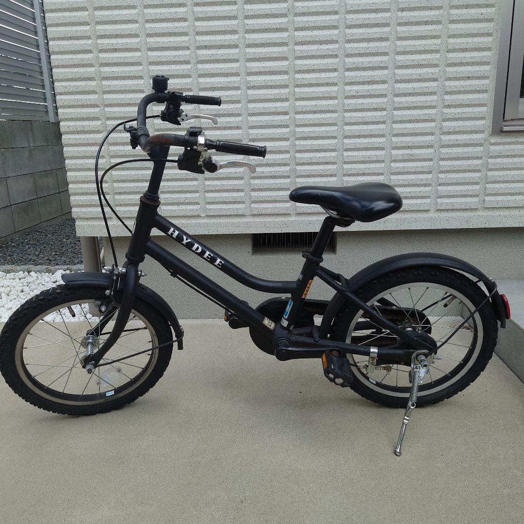 HYDEE 子供用自転車 16インチ 黒　補助輪付き