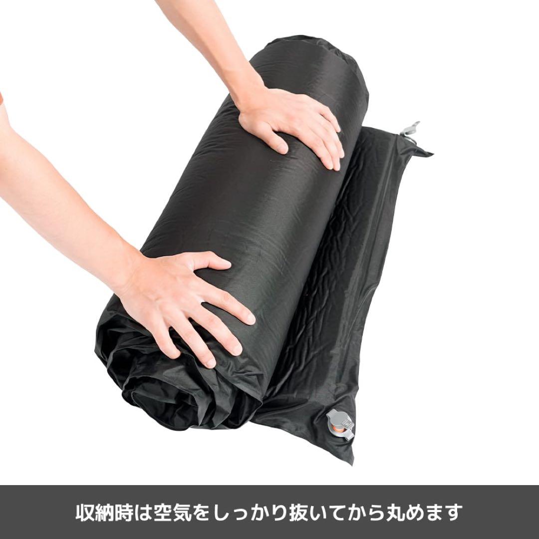 新品 ワークマン 汚れが落ちやすい角張10cmインフレーターマット ブラック