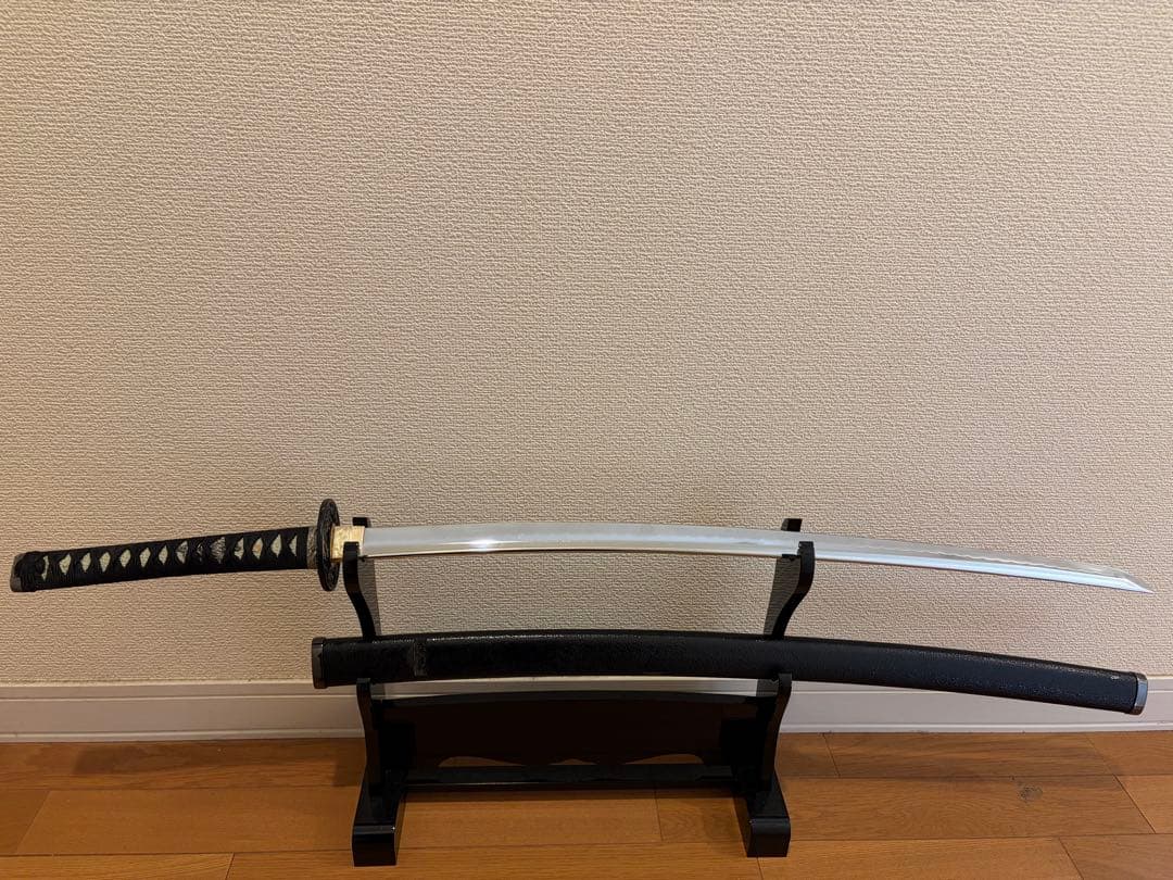 高級模造刀 炫明黑 美術刀 乱れ波紋