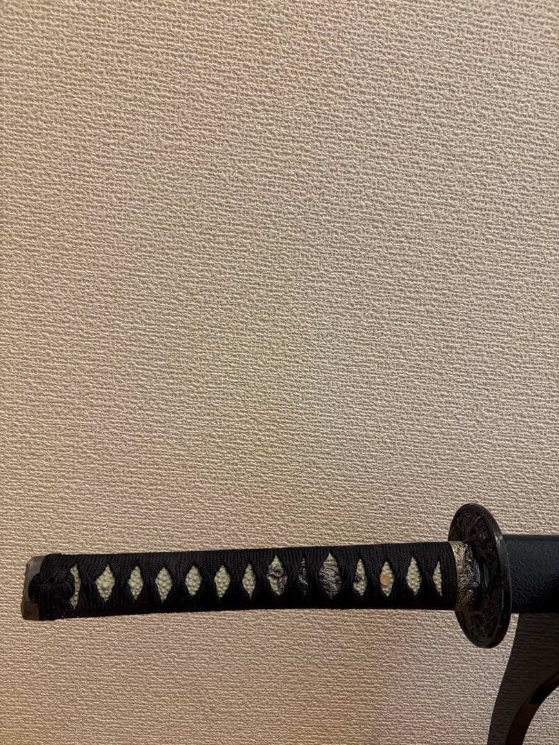 高級模造刀 炫明黑 美術刀 乱れ波紋