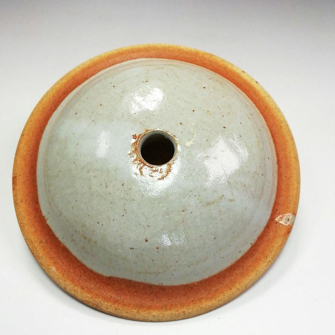 Ｓ２８９　水指　『麦藁手四季団扇』『松古窯　佐久間芳丘』　共箱　茶道具