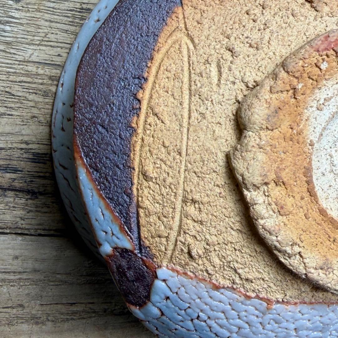 a808 送料込 鼠志野 菊泉窯 田中源彦造 在銘 四方桟共箱 茶道具 抹茶碗