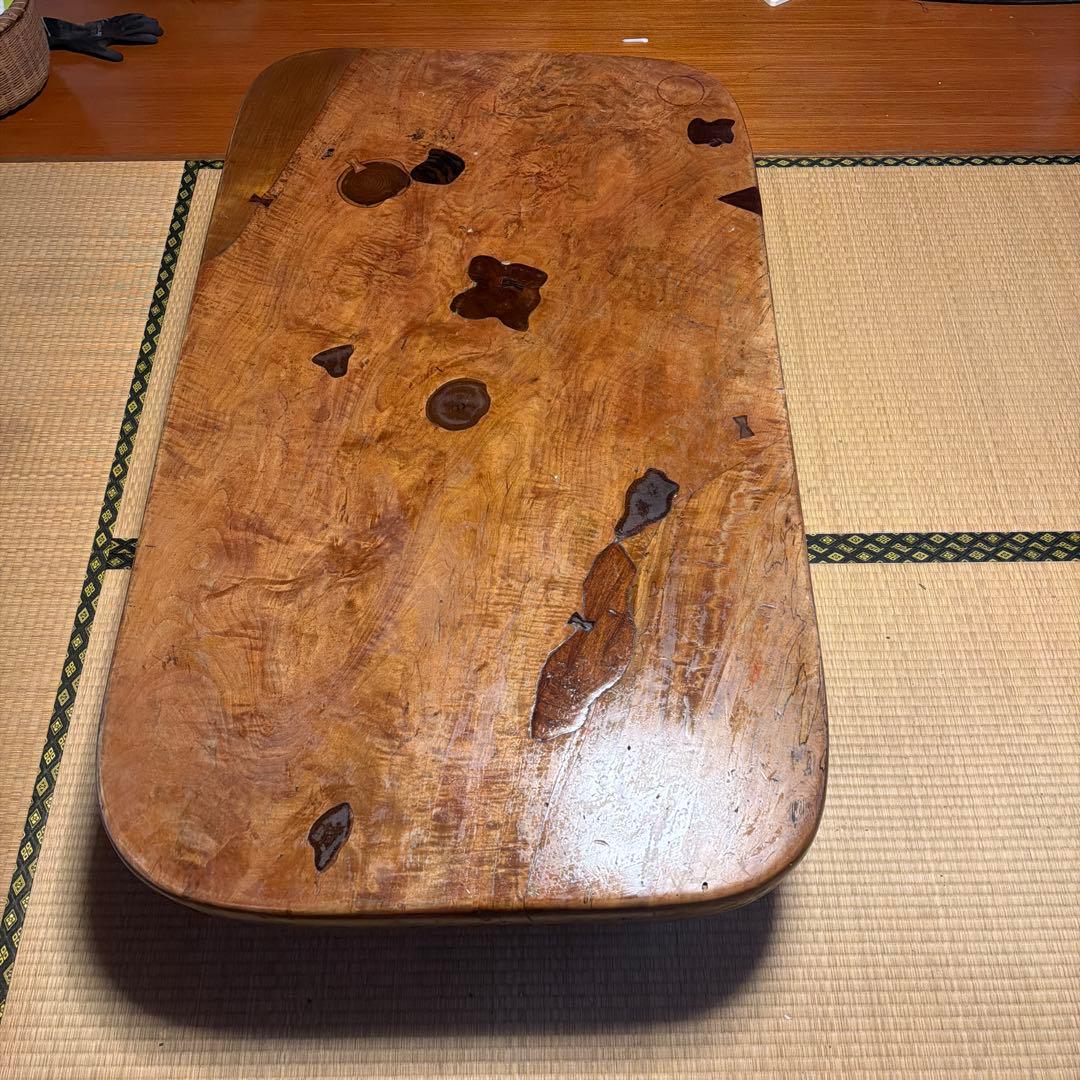住運作 木製座卓　トチ　カエデ　黒檀　約134cm x 80cm×32cm