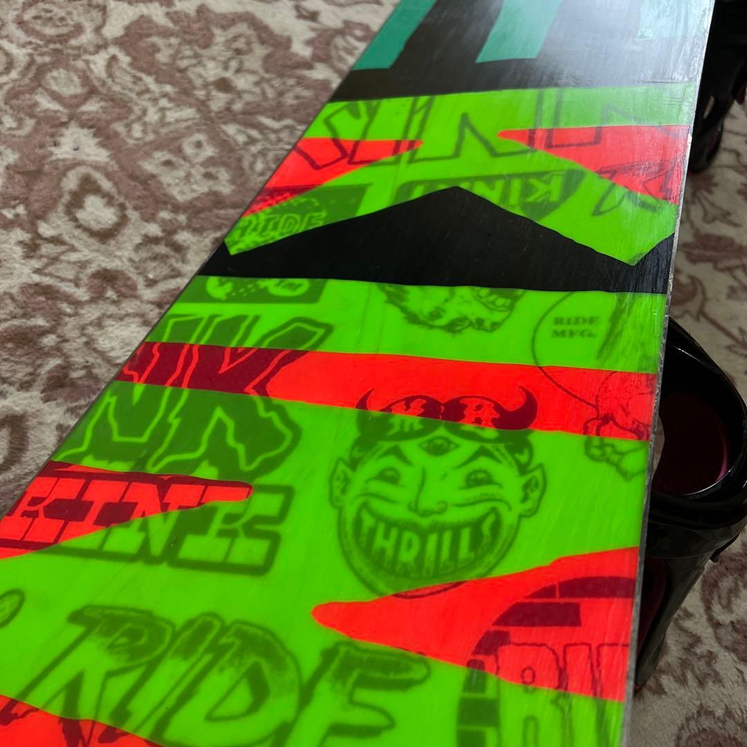 良品 RIDE KINK 152cm バイン付 スノーボードセット グラトリ