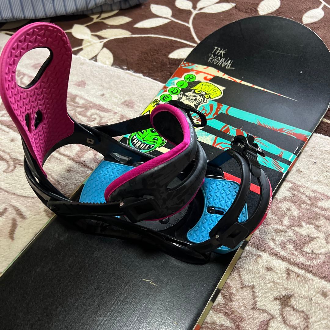 良品 RIDE KINK 152cm バイン付 スノーボードセット グラトリ