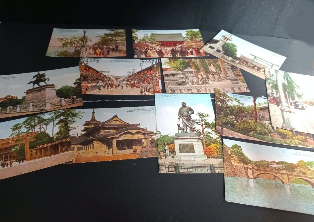 未使用 軍事郵便はがき、古い日本の名所はがきレトロ 軍歌 合計５７枚