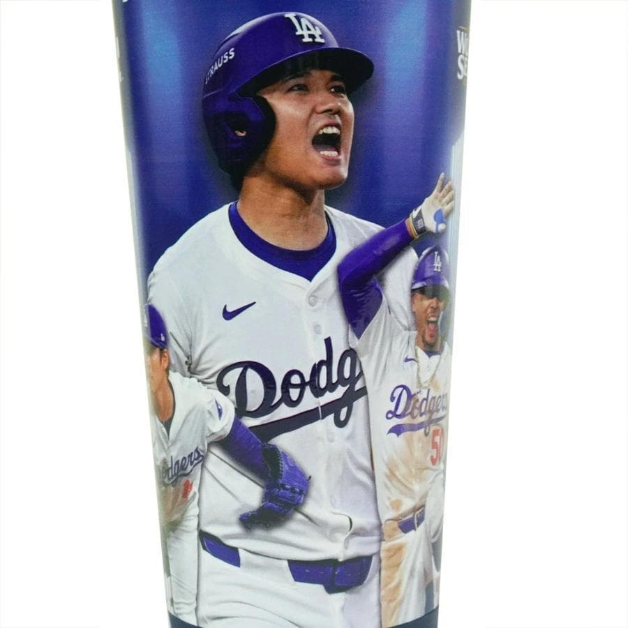 新品MLB公式ドジャース大谷翔平26ozステンレススチールボトルワールドシリーズ