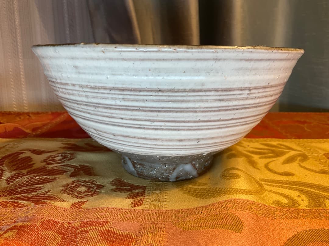 三島手　碗(大) 美しい白象嵌　金海窯