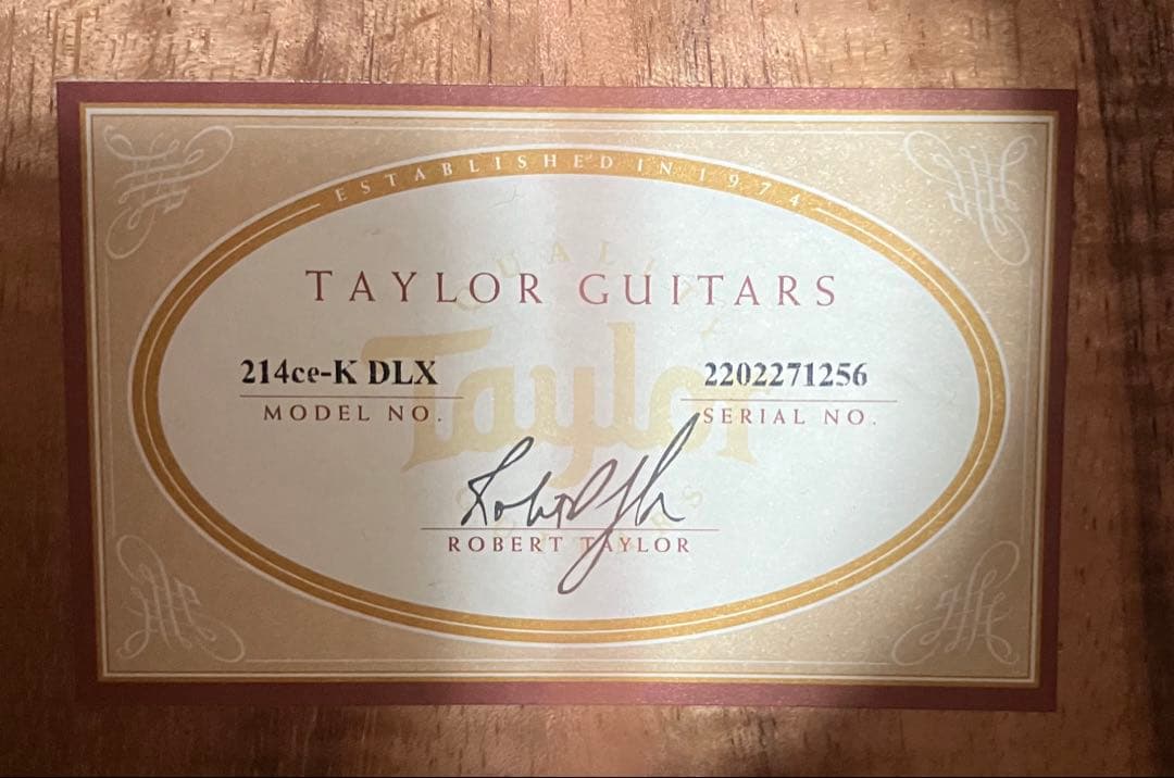 タ*ケ様 Taylor 214ce-k DLX 2021年製 ハードケース付