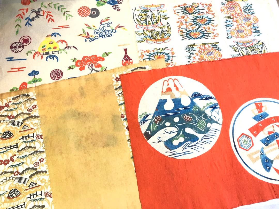 小島悳次郎￼ 型染 紅型染 14枚