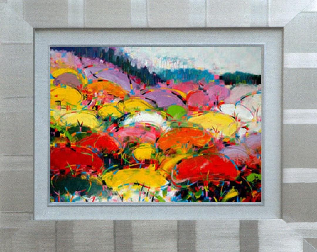 油絵 菅家令子 絵 絵画 インテリア uF6-081711 風景 秋の紅葉