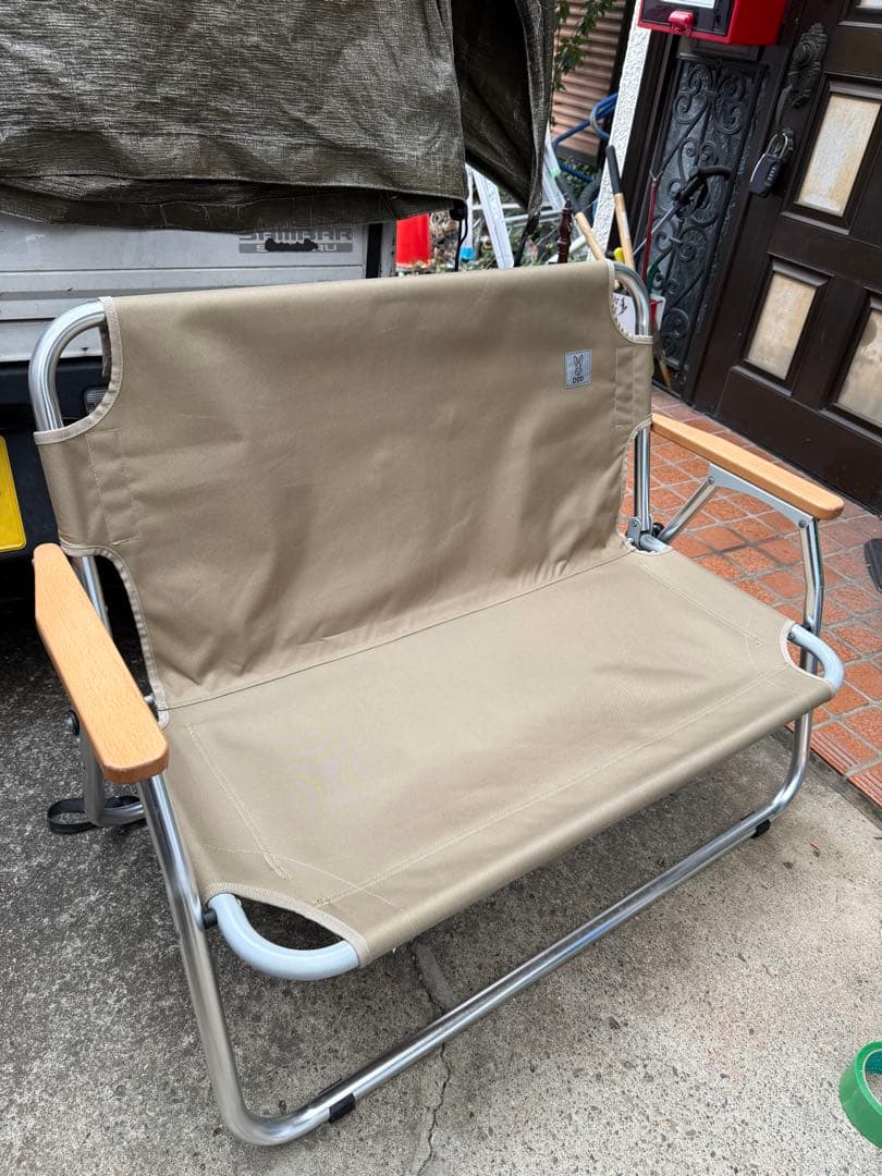 DOD グッドラックソファ ベージュ 2人掛け 折りたたみチェア キャンプ
