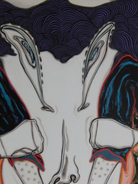 安達博文、【時の符-XI】、希少な限定額装用画集画、新品高級額 額装付