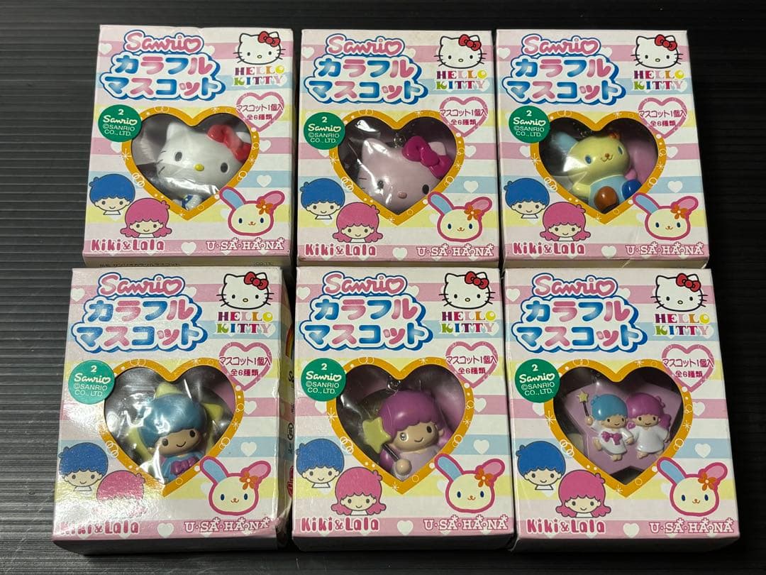 サンリオ　キティ　ウサハナ　キキララ　カラフル　マスコット　フィギュア　全6種