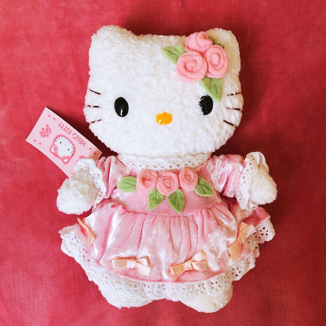 希少レア　ハローキティ　ぬいぐるみ　ノバラ　ローズ　ベルベット　2000 レトロ