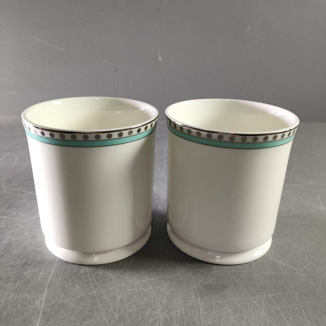 A900-3/TIFFANY＆Co./プラチナ ブルーバンド ペアマグカップ/