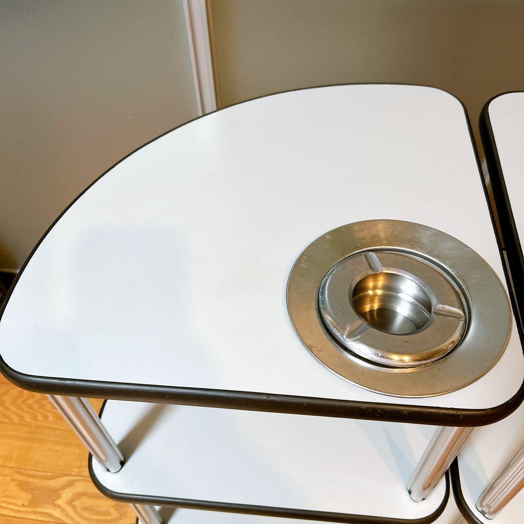 麻雀　麻雀卓用　サイドテーブル　灰皿付き　2点セット