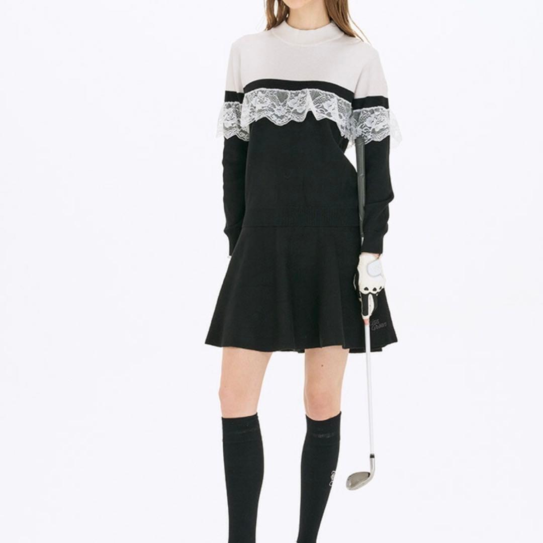 【セットアップ】ゴルフニット＆スカート　M