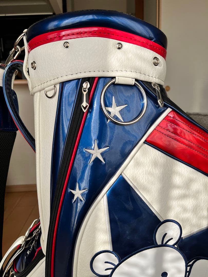 希少　良品キャロウェイ ベア カート型キャディバッグ 星柄 限定モデル レザー調