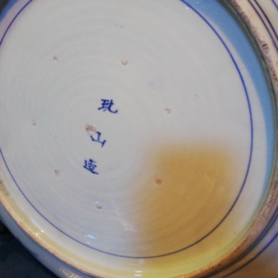 極美品明治時代初期～大正時代末期頃時代伊万里焼特大５５センチ鹿絵図大皿当時物