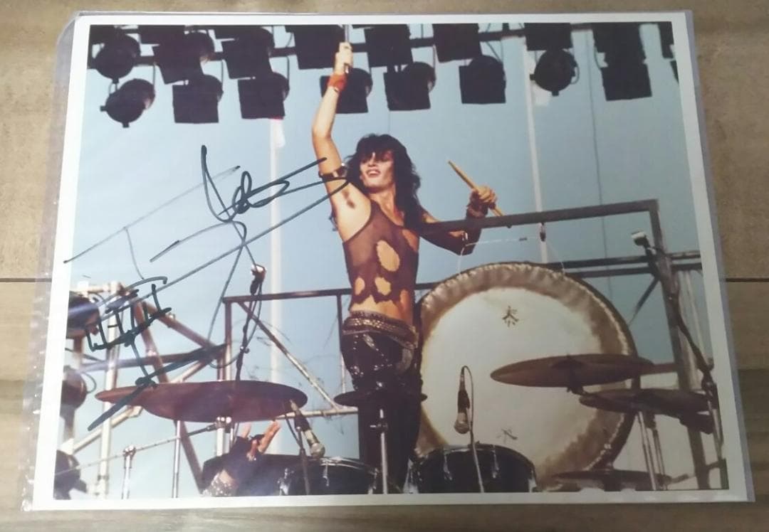 超レア！モトリー・クルー/トミー・リー　サイン入りジャンボ生写真（証書付）