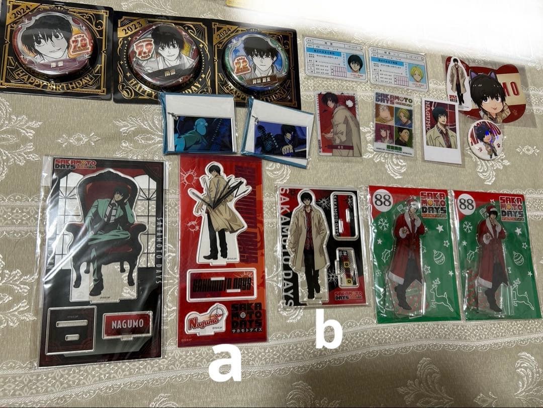 サカモトデイズ　アクスタ　バースデー　缶バッジ　ウエハースカード　特典