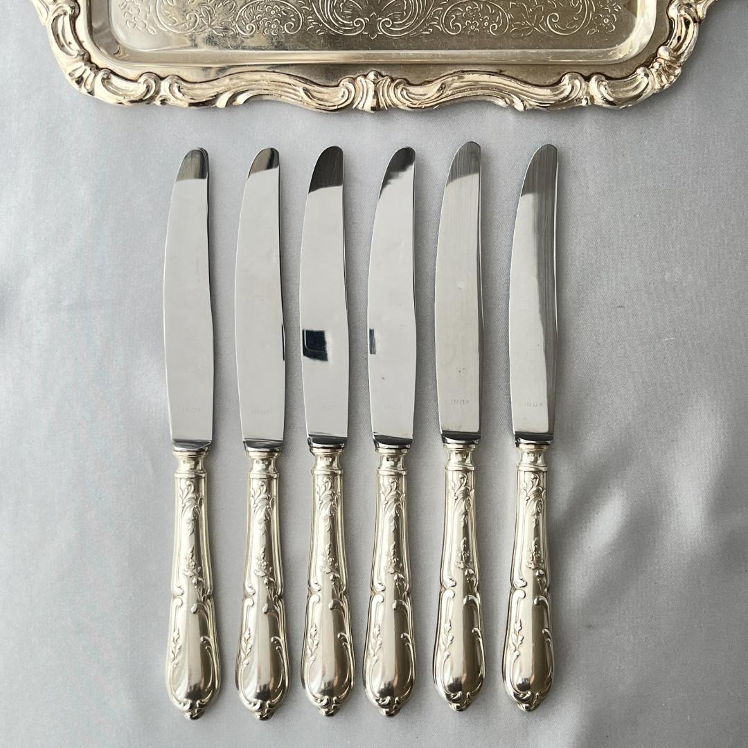 【仏蘭西】 Louis XV デザートナイフ 6本【シルバープレート】