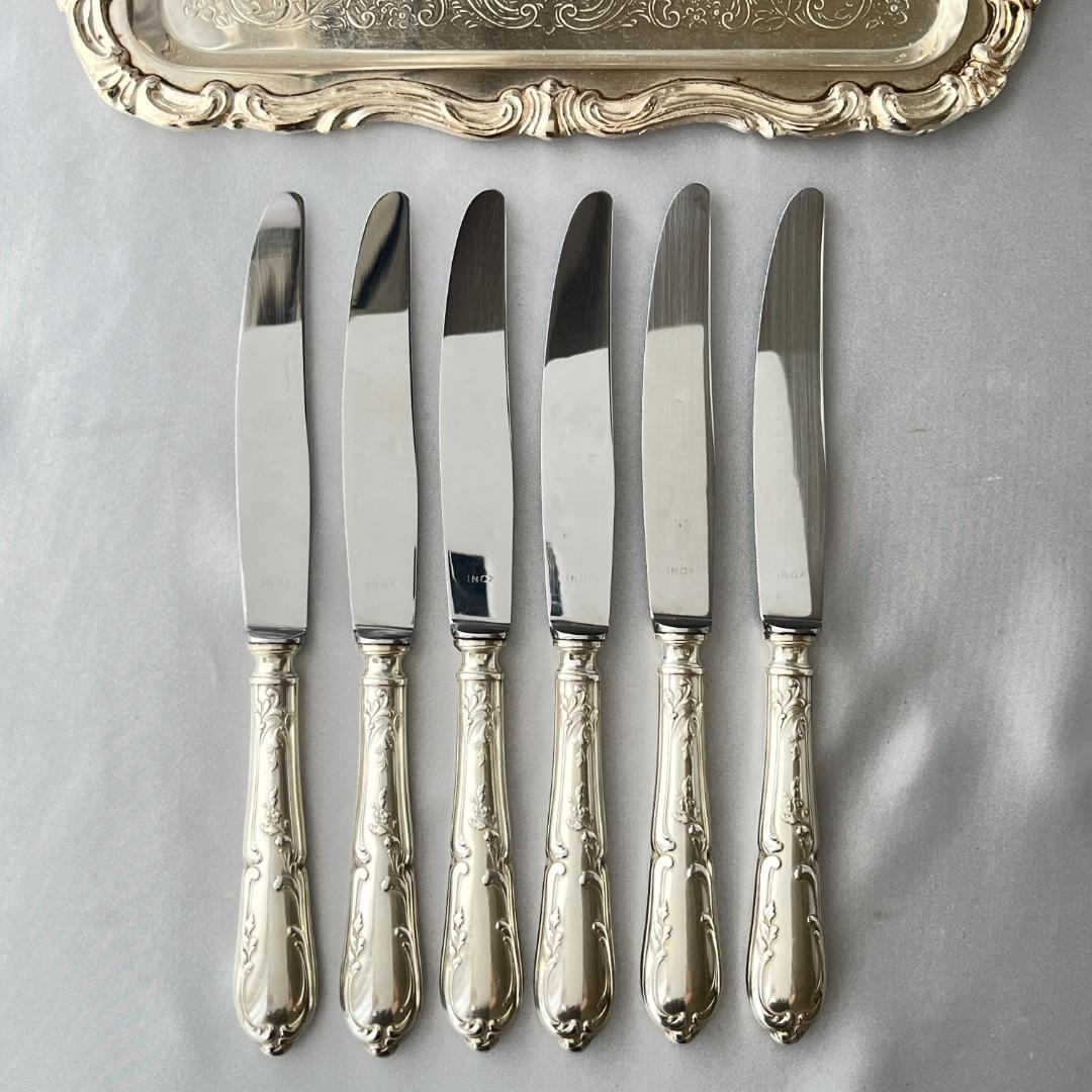 【仏蘭西】 Louis XV デザートナイフ 6本【シルバープレート】