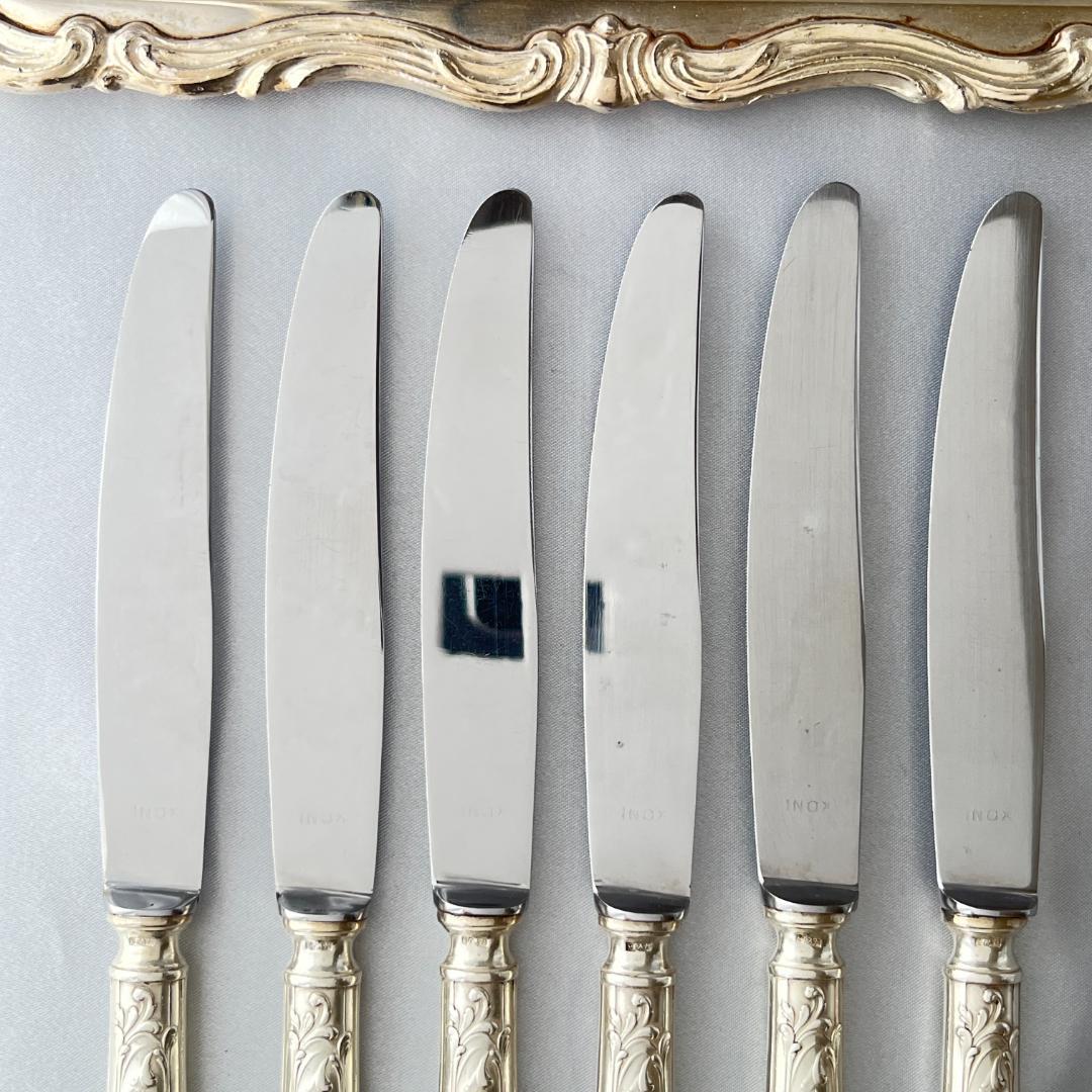 【仏蘭西】 Louis XV デザートナイフ 6本【シルバープレート】