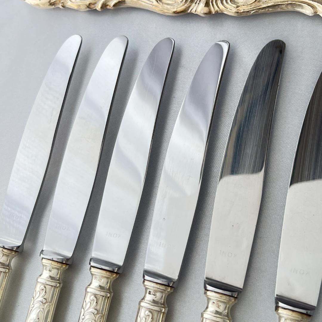 【仏蘭西】 Louis XV デザートナイフ 6本【シルバープレート】