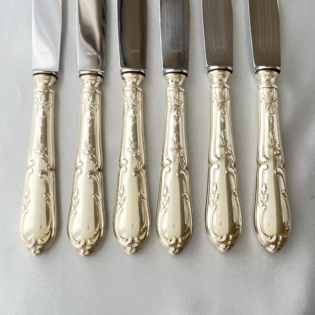 【仏蘭西】 Louis XV デザートナイフ 6本【シルバープレート】