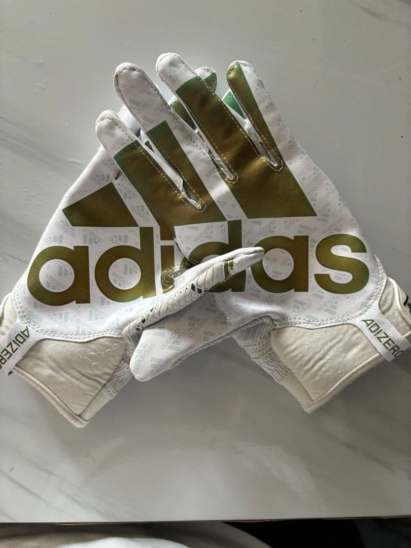 adidas“adizero 5 STAR 8.0“ホワイト/ゴールド Lサイズ