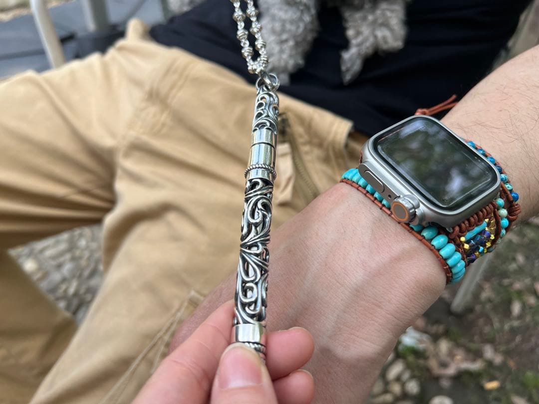 S925刻印有：重厚シルバーペンダントとしても使えるペン　SZB006