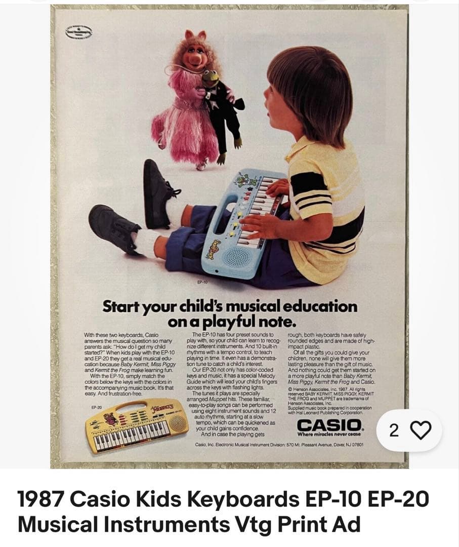 Casio EP-20☆日本未発売☆1987年☆激レアミニシンセ☆動作良好☆