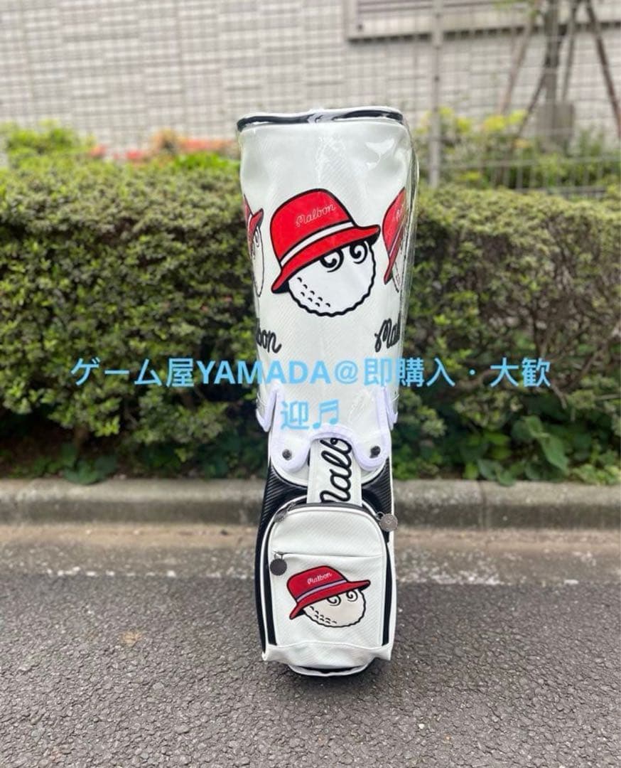 Malbon マルボンゴルフ キャディバッグ 男女兼用 スタンド式 ホワイト