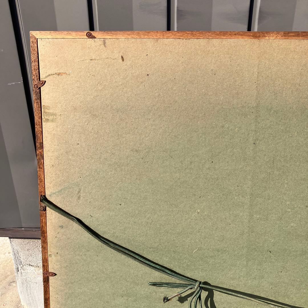 昭和レトロ 複製名画 バッハ グラジオラス 静物画 額装 アートサプライ