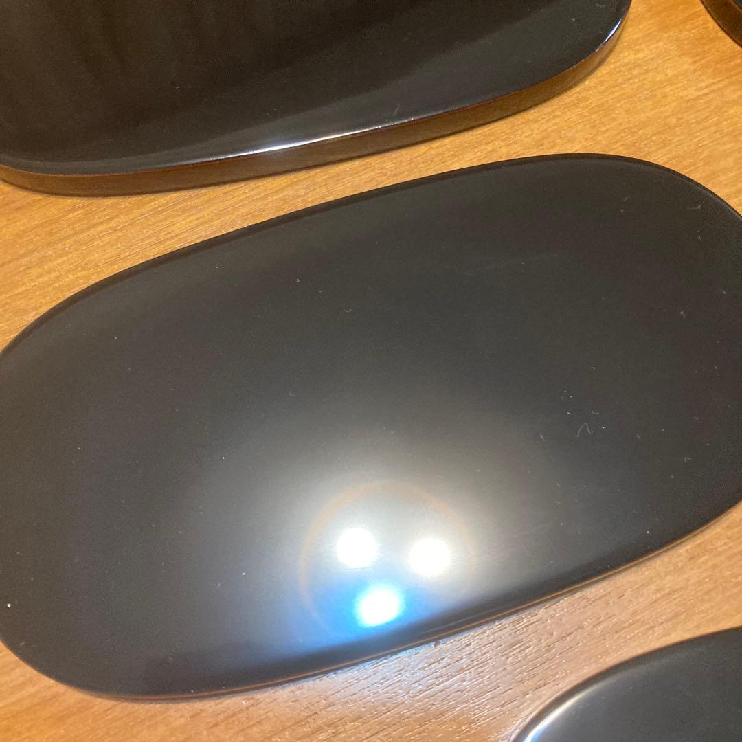 漆器 楕円形皿 5枚セット 木箱入り 越前塗