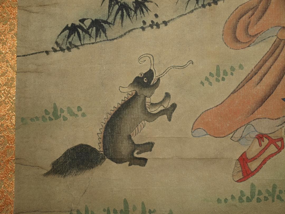 中国美术品 清時代の物図　肉筆絵　激安骨董品 BD221A13-3