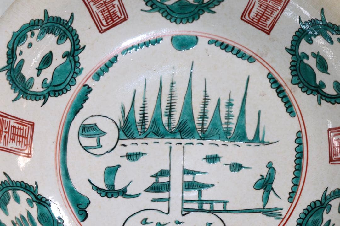 中国　時代　呉須　漳州窯大皿　送料込み250805