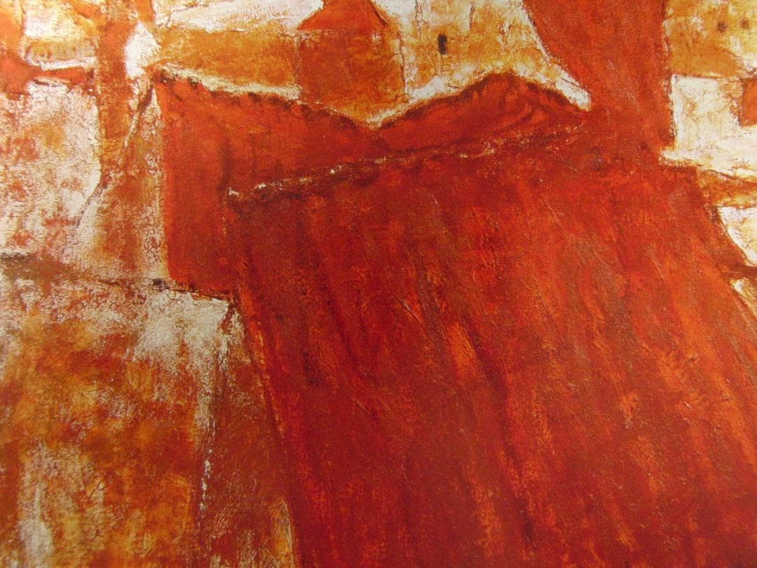 三岸節子、「丘の上（アンダルシア）」、厳選、希少画集・額装画